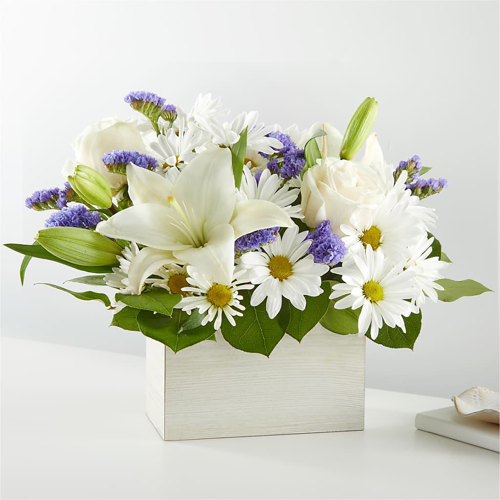 Beyond Blue Box Bouquet – Alachua Flowers, Alachua FL