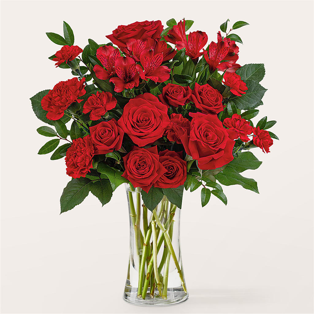 Brilliant Ruby Bouquet – Alachua Flowers, Alachua FL