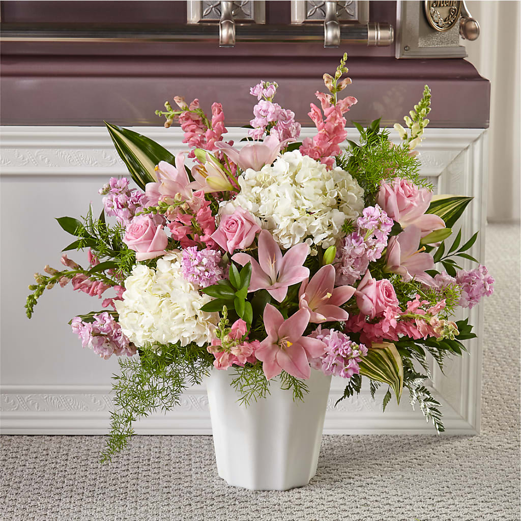 Simply Serene Floor Basket – Alachua Flowers, Alachua FL