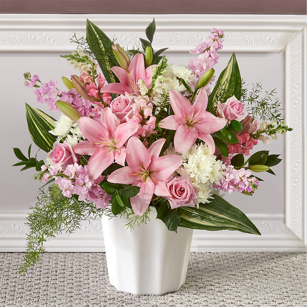 Simply Serene Floor Basket – Alachua Flowers, Alachua FL