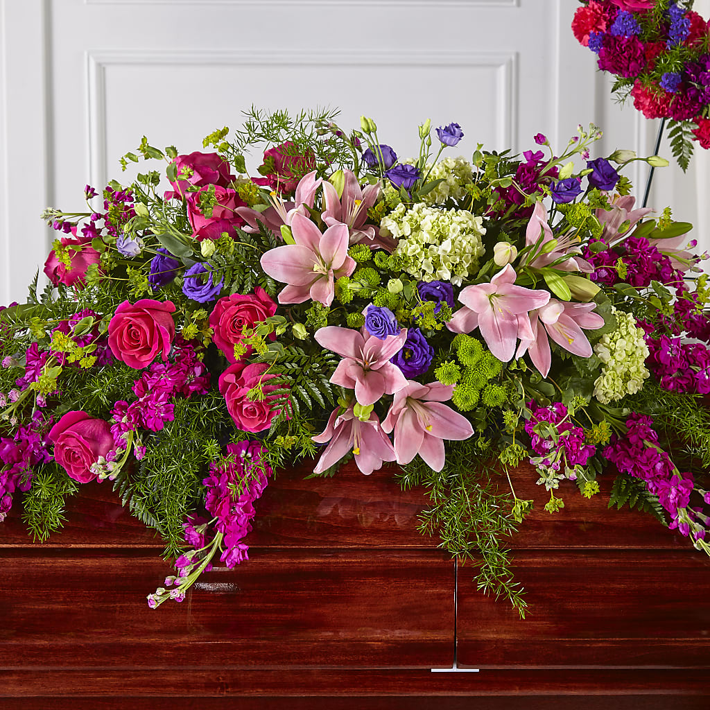 Radiant Tribute Casket Spray – Alachua Flowers, Alachua FL