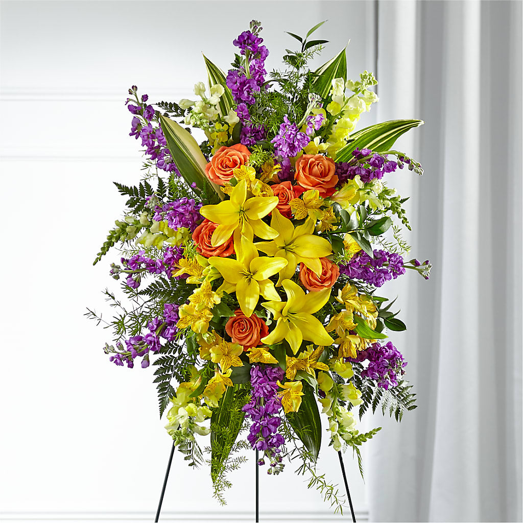 Thoughtful Prayers Standing Spray – Alachua Flowers, Alachua FL