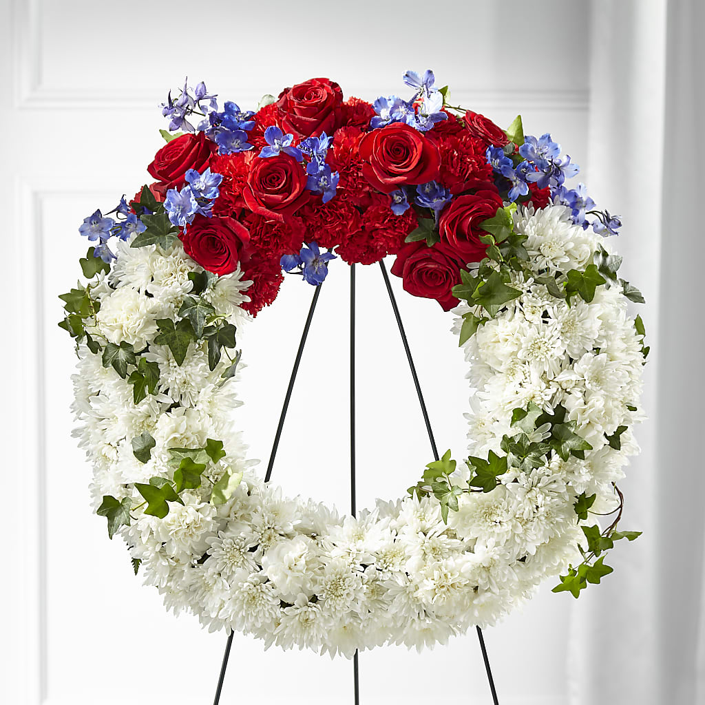 Patriotic Passion Wreath – Alachua Flowers, Alachua FL