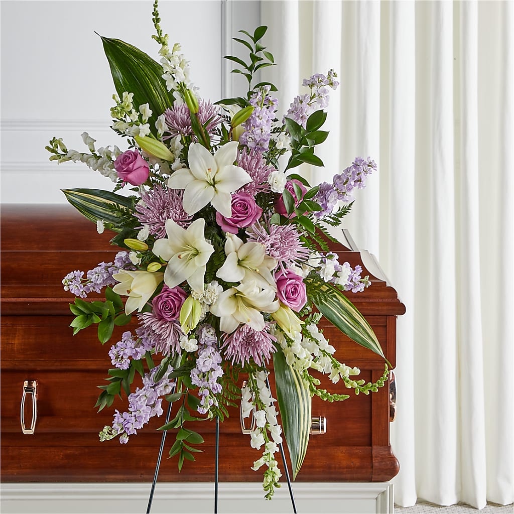 Grateful Hearts Standing Spray – Alachua Flowers, Alachua FL