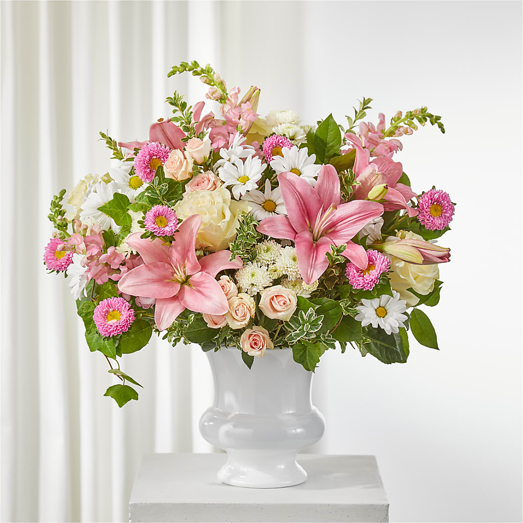 Empathetic Blooms Urn Arrangement – Alachua Flowers, Alachua FL