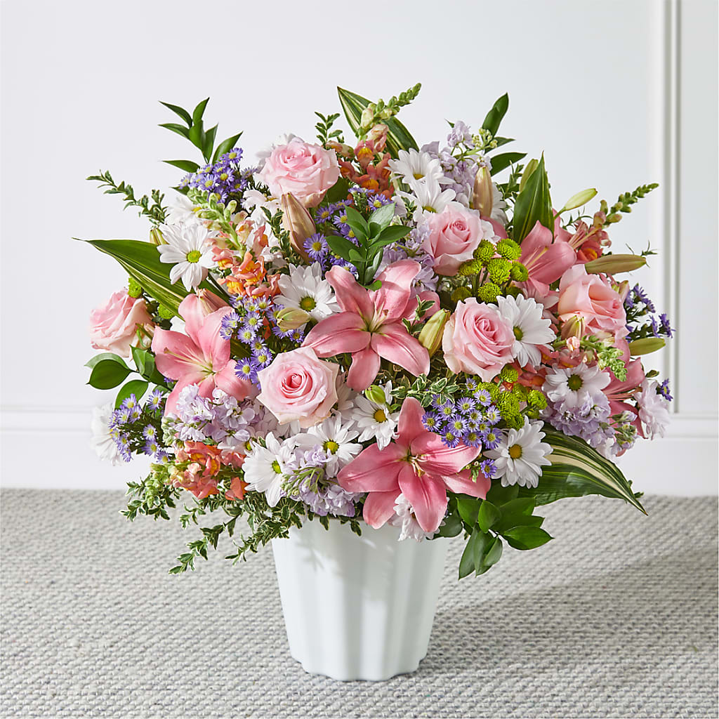 Abundant Compassion Floor Basket – Alachua Flowers, Alachua FL