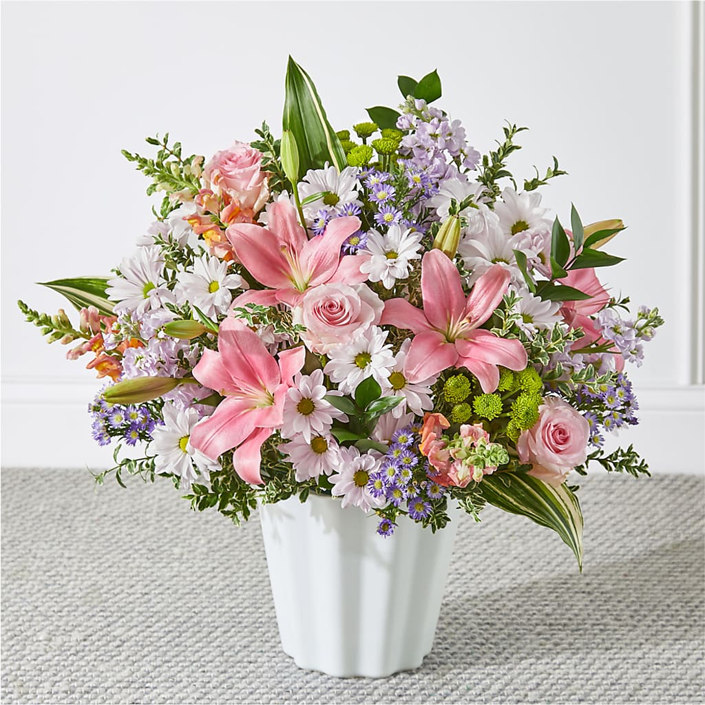 Abundant Compassion Floor Basket – Alachua Flowers, Alachua FL
