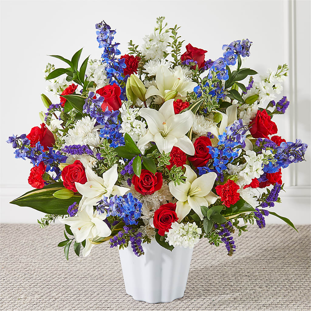 Consoled Floor Basket – Alachua Flowers, Alachua FL