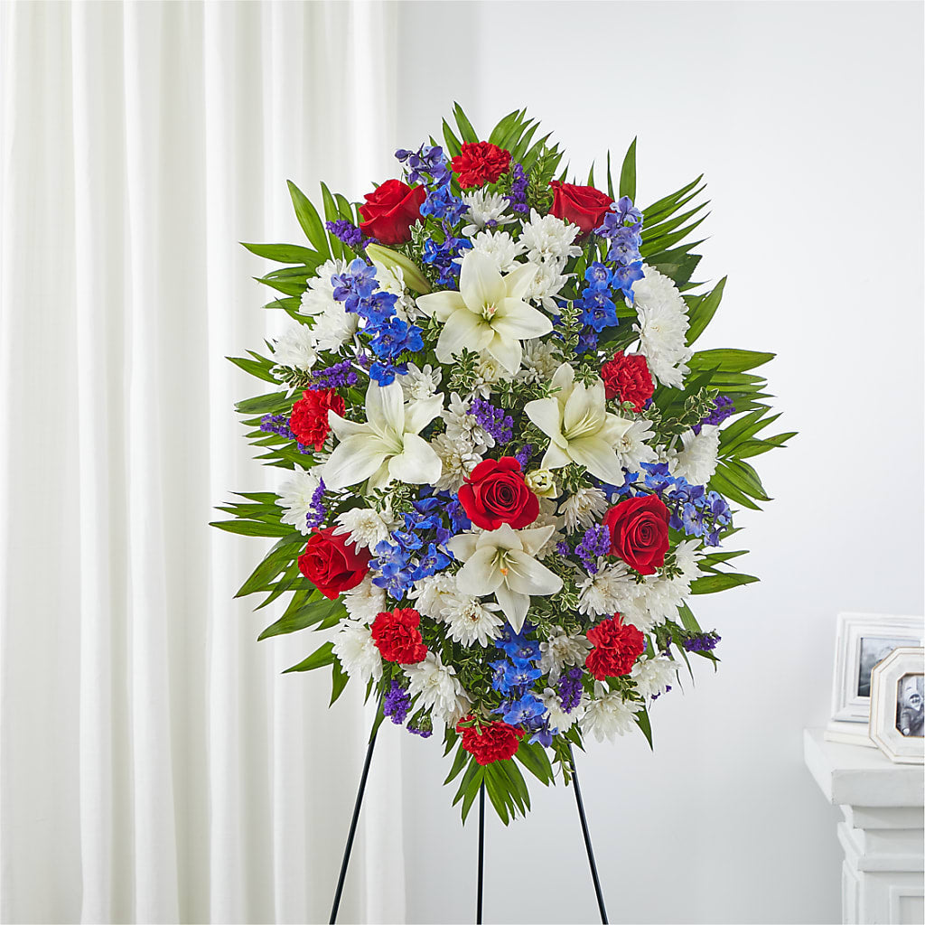 Cherished Service Standing Spray – Alachua Flowers, Alachua FL