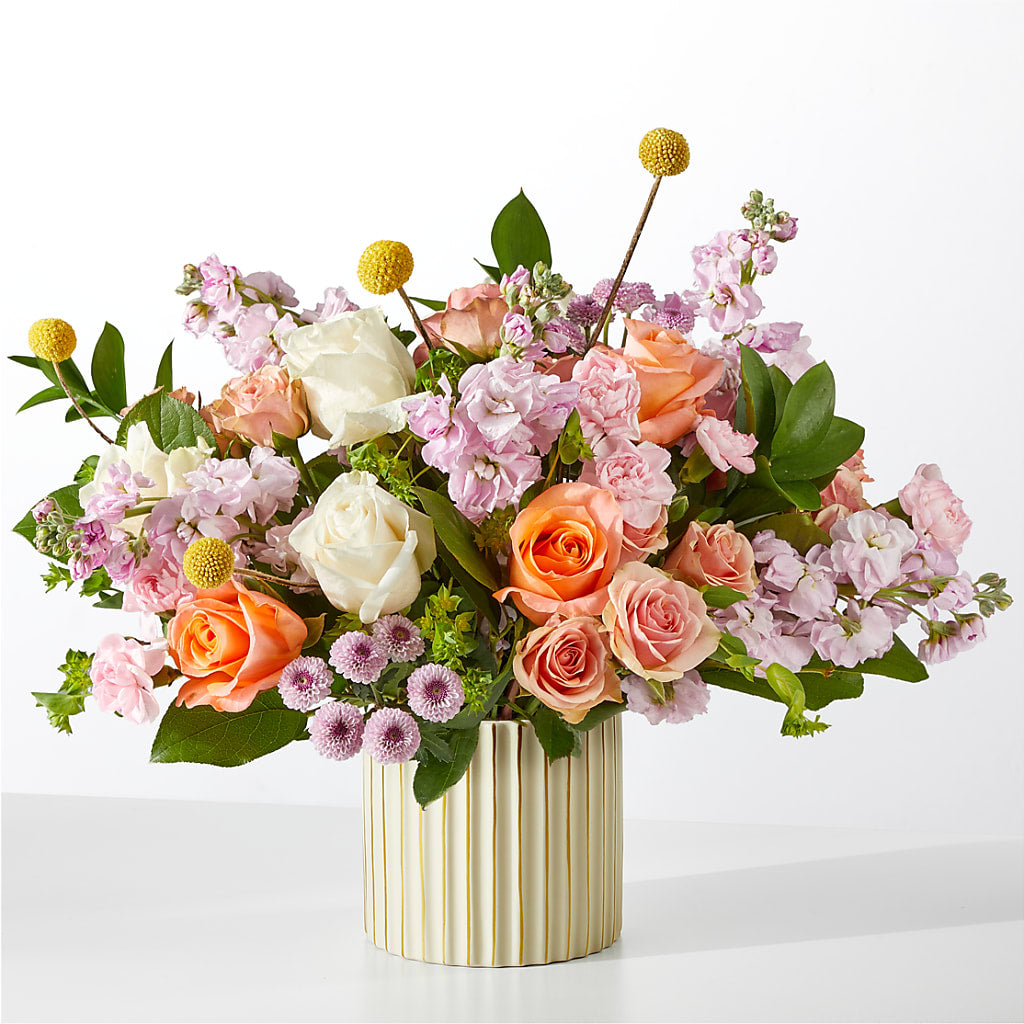 French Market Bouquet with Ivory Vase – Alachua Flowers, Alachua FL
