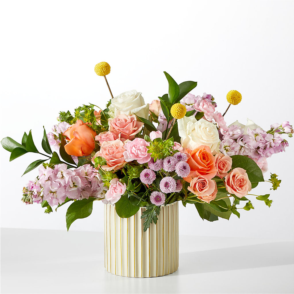 French Market Bouquet with Ivory Vase – Alachua Flowers, Alachua FL
