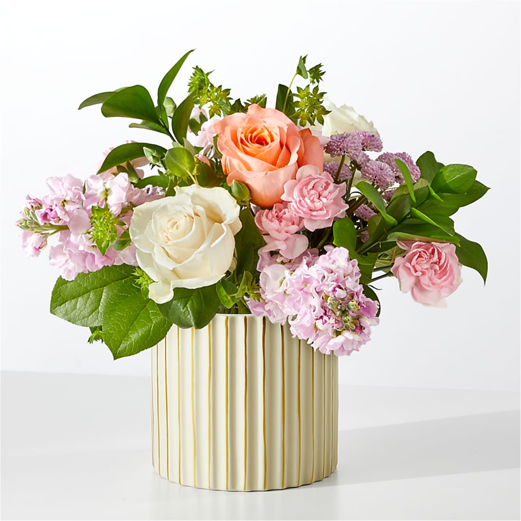 French Market Bouquet with Ivory Vase – Alachua Flowers, Alachua FL