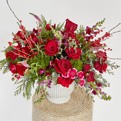 Big Red Bow Bouquet –  Alachua Flowers, Alachua FL