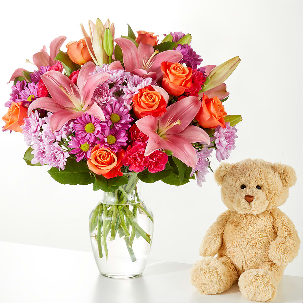 One and Only Bouquet and Bear Bundle –  Alachua Flowers, Alachua FL