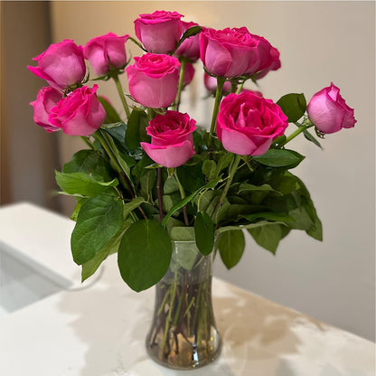 Long Stem Pink Rose Bouquet –  Alachua Flowers, Alachua FL