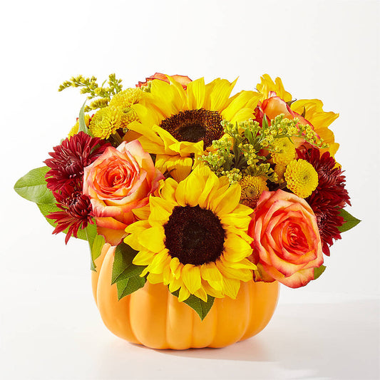 Golden Gourd Pumpkin Bouquet –  Alachua Flowers, Alachua FL