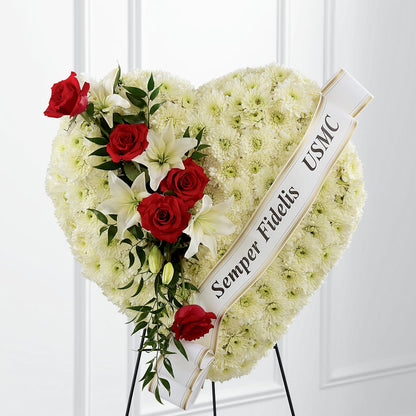 Heartfelt Hero Standing Heart –  Alachua Flowers, Alachua FL