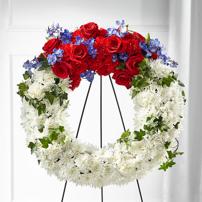 Patriotic Passion Wreath –  Alachua Flowers, Alachua FL