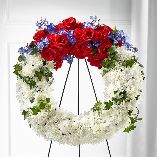Patriotic Passion Wreath –  Alachua Flowers, Alachua FL