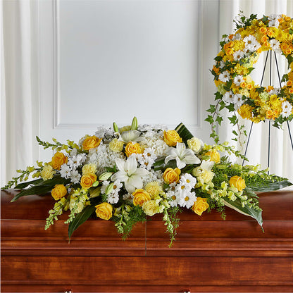 Golden Harmony Casket Spray –  Alachua Flowers, Alachua FL