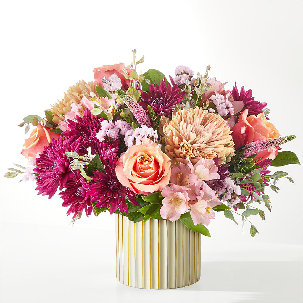 Berry Cobbler Bouquet with Ivory Vase –  Alachua Flowers, Alachua FL