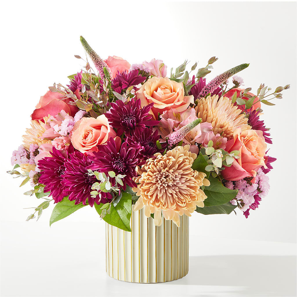 Berry Cobbler Bouquet with Ivory Vase –  Alachua Flowers, Alachua FL