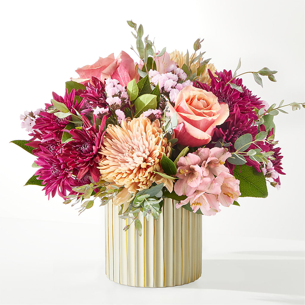 Berry Cobbler Bouquet with Ivory Vase –  Alachua Flowers, Alachua FL