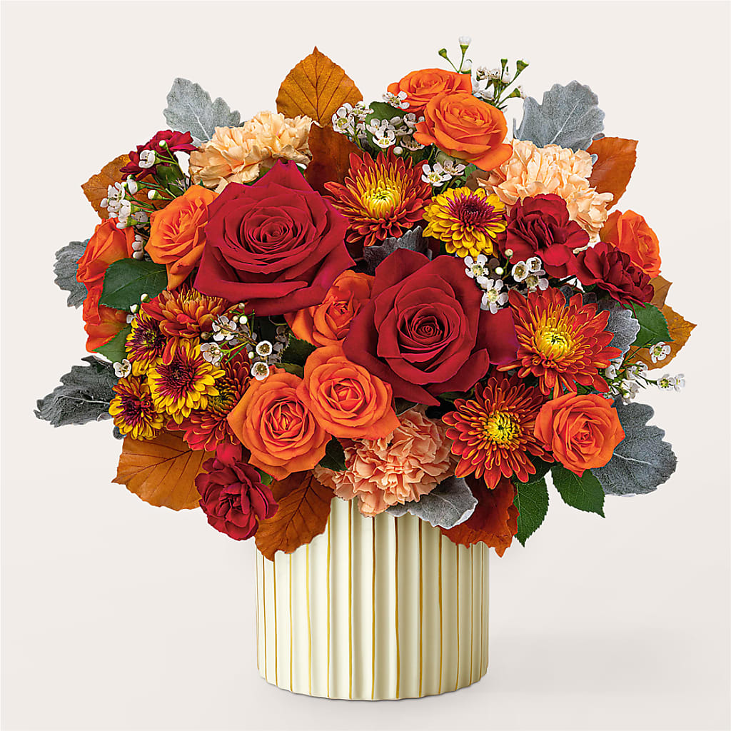 Merlot Bouquet with Ivory Vase –  Alachua Flowers, Alachua FL