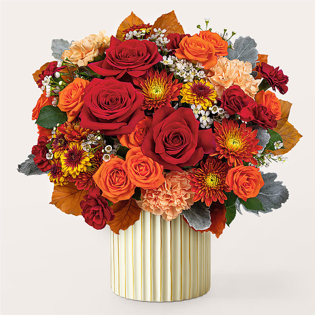 Merlot Bouquet with Ivory Vase –  Alachua Flowers, Alachua FL