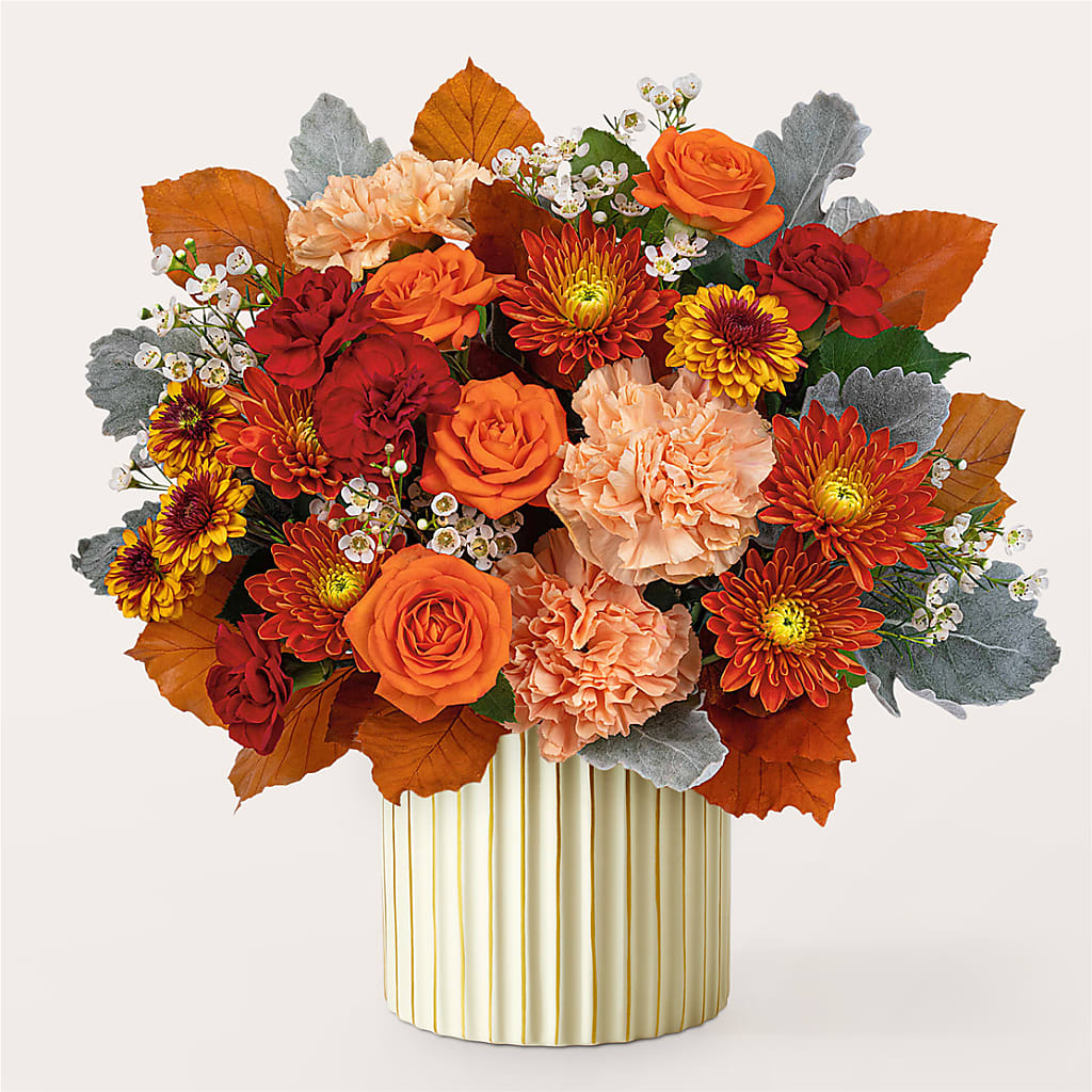 Merlot Bouquet with Ivory Vase –  Alachua Flowers, Alachua FL