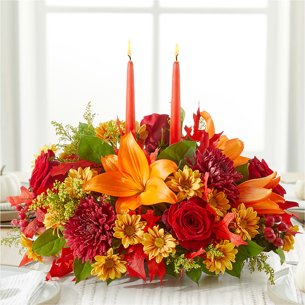 Autumn's Embrace Centerpiece –  Alachua Flowers, Alachua FL