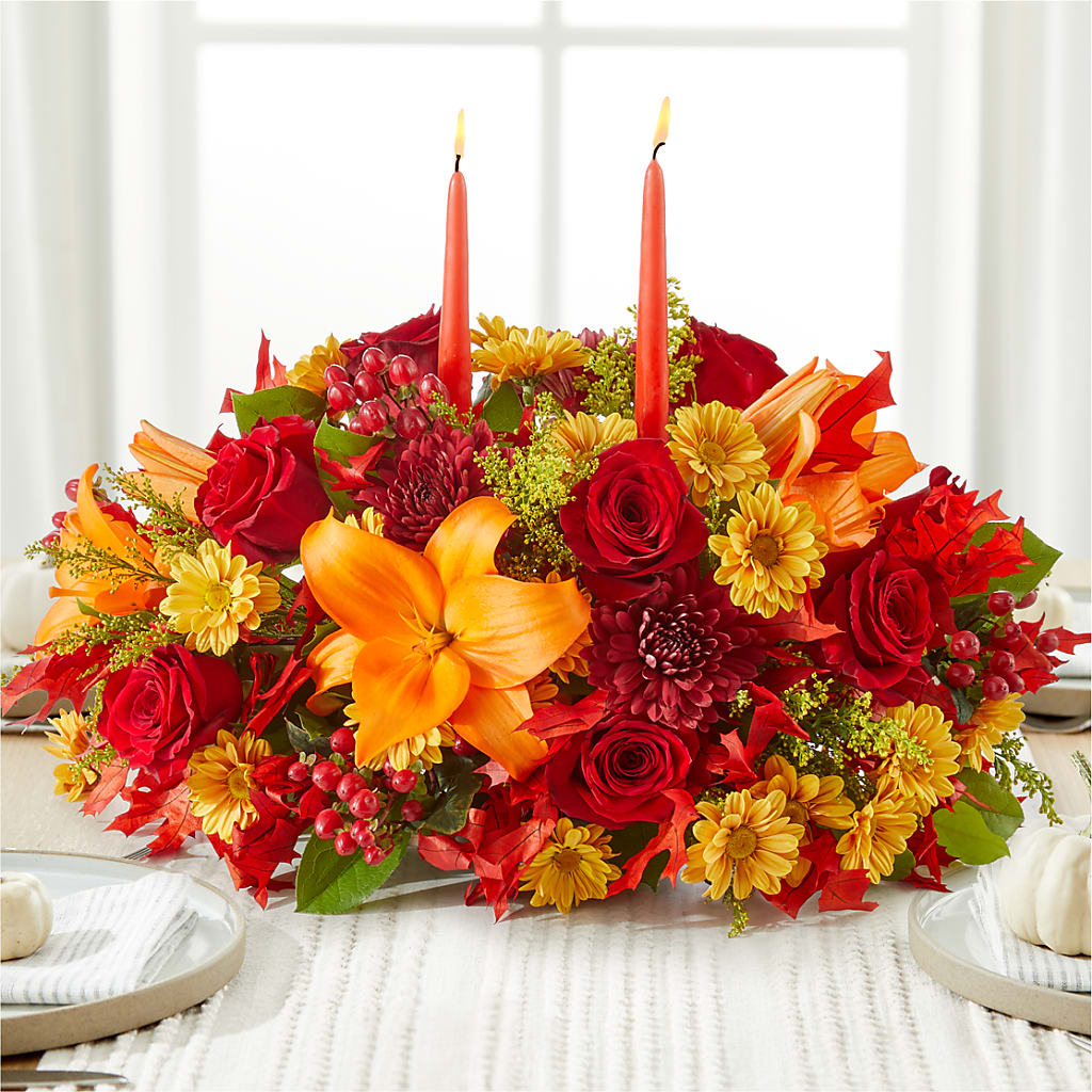 Autumn's Embrace Centerpiece –  Alachua Flowers, Alachua FL