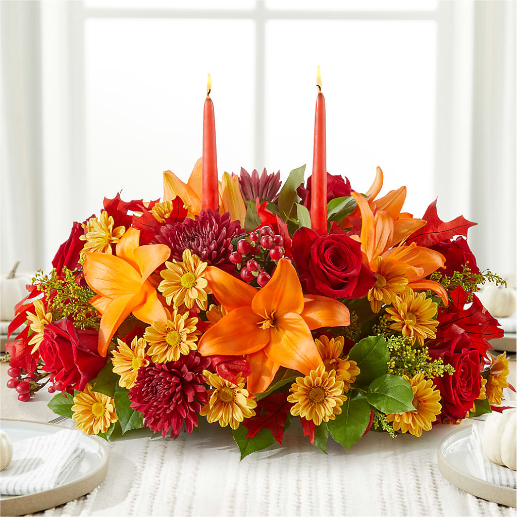 Autumn's Embrace Centerpiece –  Alachua Flowers, Alachua FL