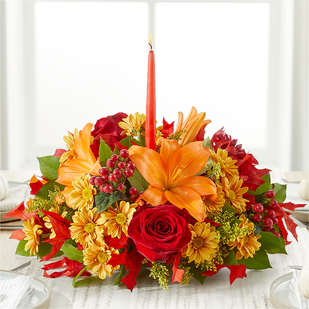 Autumn's Embrace Centerpiece –  Alachua Flowers, Alachua FL