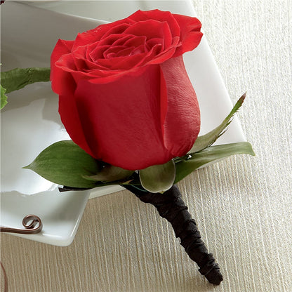 Red Rose Boutonniere –  Alachua Flowers, Alachua FL